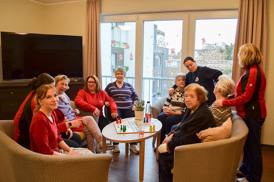 Gruppenbild der Bewohnerinnen der Demenz Wohngruppe